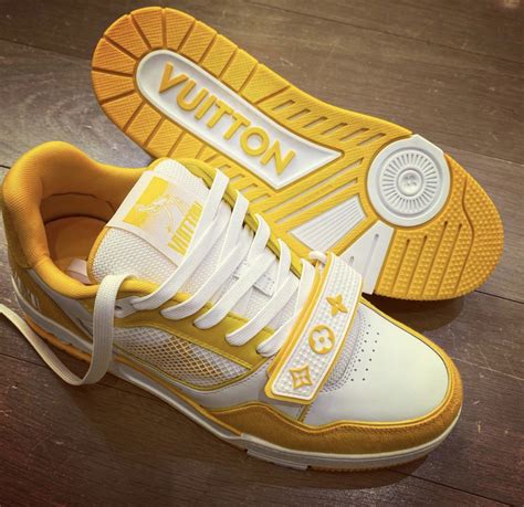 louis vuitton yellow sneakers|Louis Vuitton yellow shoes.